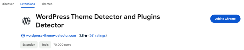 WordPress Theme and Plugins Detector Chrome Extension
